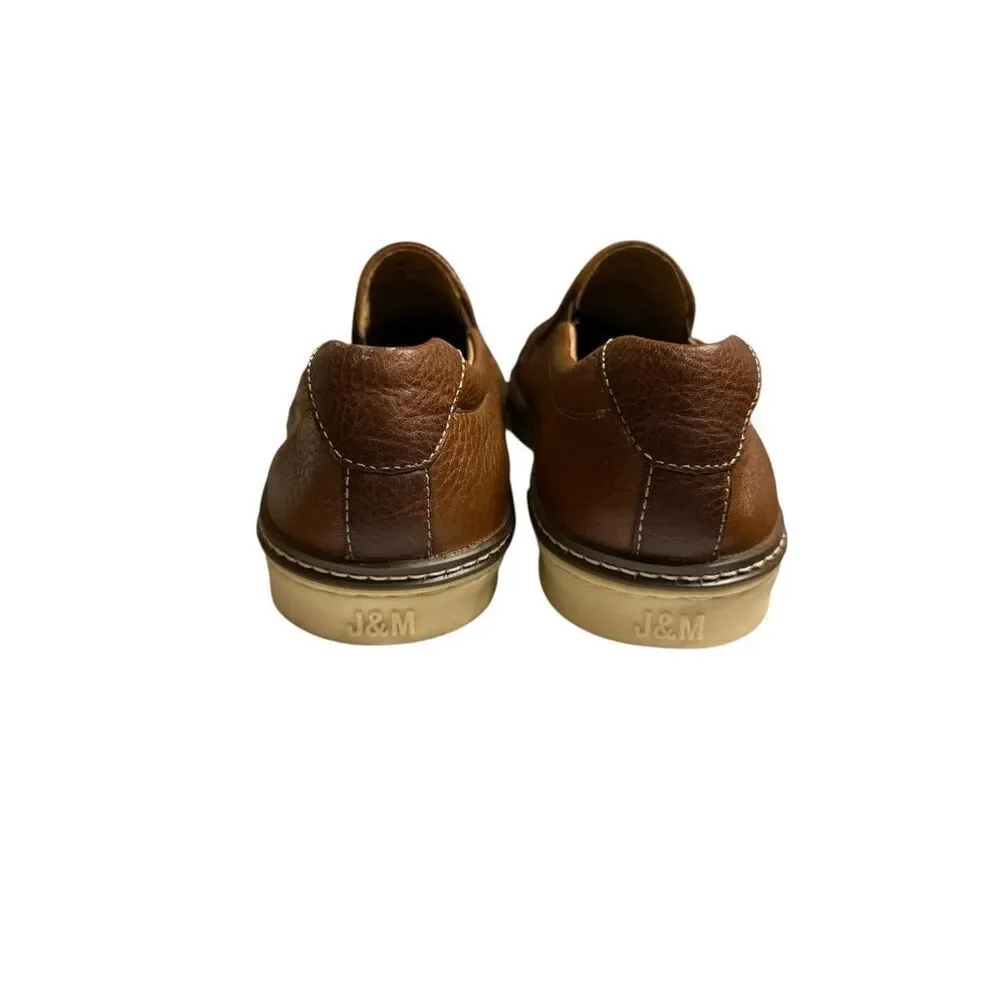 251382 PF50 MCGUFFEY MEN SHOE SIZE 8M TAN LEATHER SLIP-ON BY JOHNSTON & MURPHY